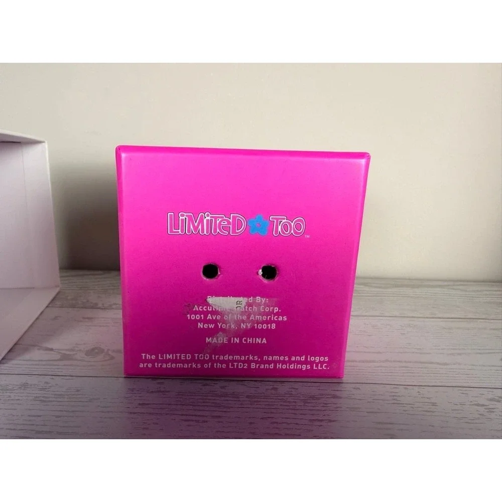 Limited Too Kids Girls Mood Watch‎ Cat Face Color Changing Dial Pink Bezel